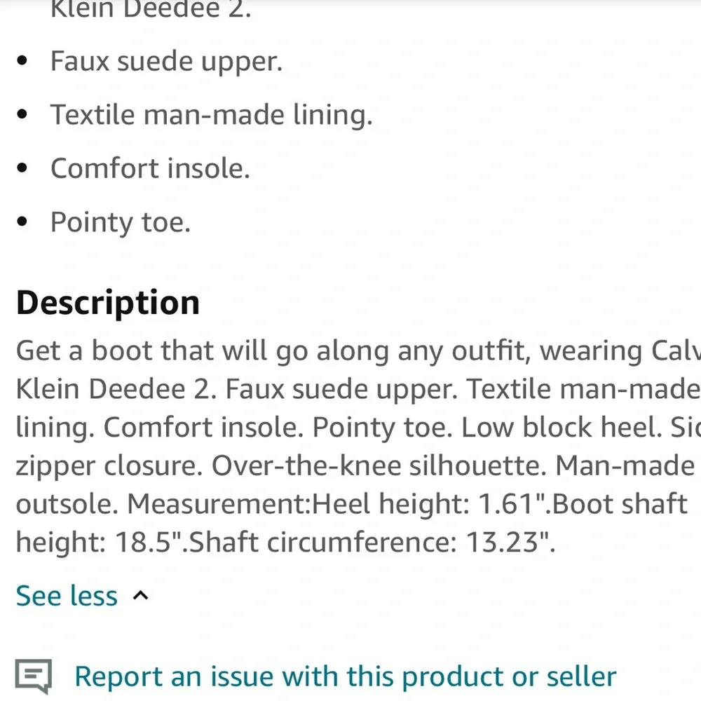 NEW $310 Calvin Klein Deedee 2 Dark brown knee high boots women size 6